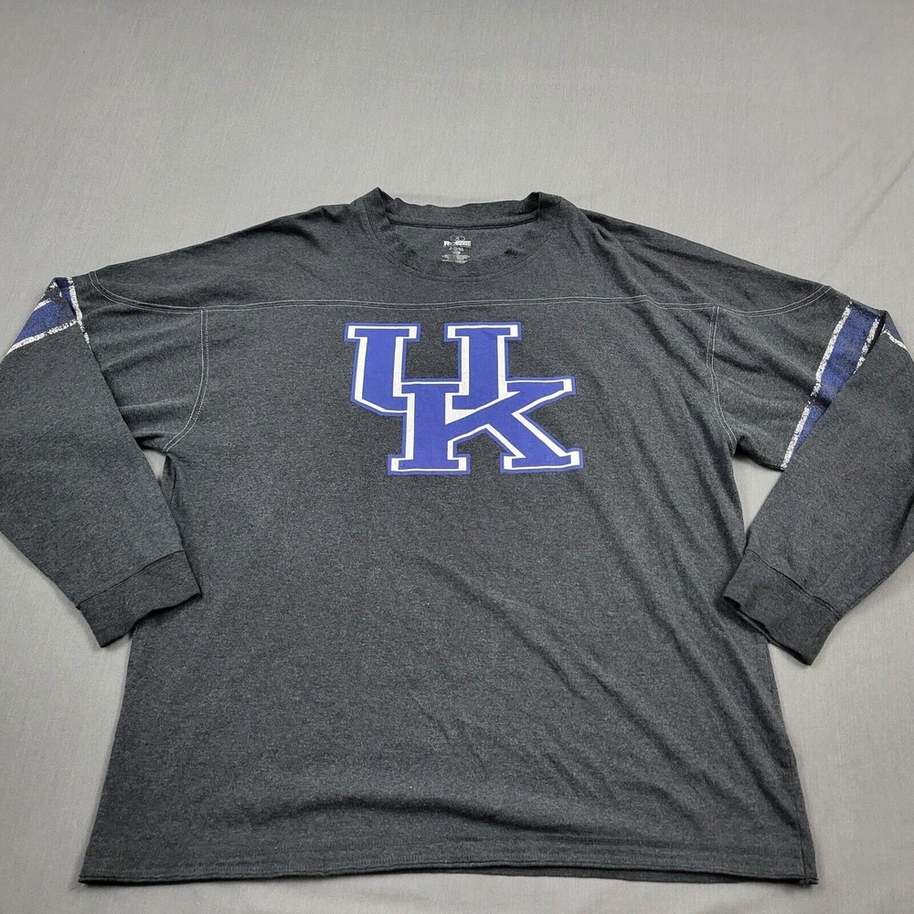Pro Edge Kentucky Wildcats Mens‎ XL Long Sleeve Shirt Charcoal Gray NCAA UK Logo